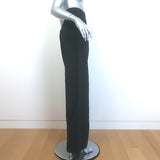 The Row Delton High Rise Straight Leg Jeans Black Cotton-Linen Size 2