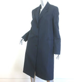 Jil Sander Navy Button-Front Coat Navy Polyester Size 38