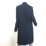 Jil Sander Navy Button-Front Coat Navy Polyester Size 38