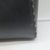 Authentic Givenchy small Antigona crossbody in black leather with chain trim and gold hardware, pre-owned with light wear
