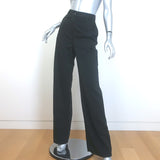 The Row Delton High Rise Straight Leg Jeans Black Cotton-Linen Size 2