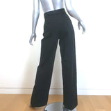 The Row Delton High Rise Straight Leg Jeans Black Cotton-Linen Size 2