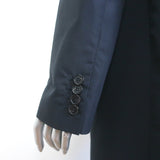 Jil Sander Navy Button-Front Coat Navy Polyester Size 38