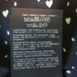 Saint Laurent Heart Print Tie-Neck Blouse Black Silk Size 38 Long Sleeve Top