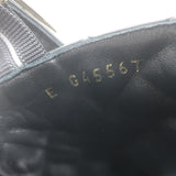 Chanel 24P Quilted Leather Platform Slingback Sandals Black Size 37.5 NEW