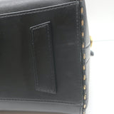 Givenchy Chain-Trimmed Small Antigona black leather crossbody bag with gold hardware, pre-owned authentic designer piece