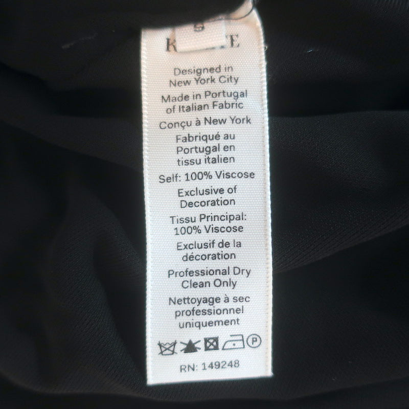 Khaite Nerissa Off the Shoulder Midi Dress Black Draped Jersey Size Small