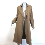 Theory Ashling Belted Trench Coat Brown Cotton Size Medium