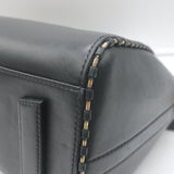 Suggested alt tag: Givenchy Small Antigona chain-trimmed black leather crossbody bag with gold hardware, authentic pre-owned