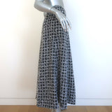 Chanel Windowpane Eyelash Tweed A-Line Midi Skirt Charcoal/Multi Size 36