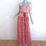 Poupette St Barth Mara Strapless Maxi Dress Pink/Red Mosaic Print Size Medium