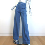 Victoria Beckham High-Rise Patch Pocket Jeans Blue Denim Size 27
