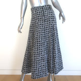 Chanel Windowpane Eyelash Tweed A-Line Midi Skirt Charcoal/Multi Size 36