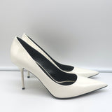 Tom Ford Pumps White Patent Leather Size 39 Pointed Toe Heels NEW