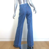 Victoria Beckham High-Rise Patch Pocket Jeans Blue Denim Size 27