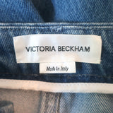 Victoria Beckham High-Rise Patch Pocket Jeans Blue Denim Size 27