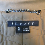 Theory Ashling Belted Trench Coat Brown Cotton Size Medium