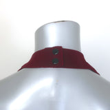 Alaia Pleated Halter Mini Dress Bordeaux Silk-Blend Knit Size 40