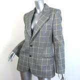 Joseph Grimaud Prince of Wales Blazer Gray Cotton Size 40 One-Button Jacket