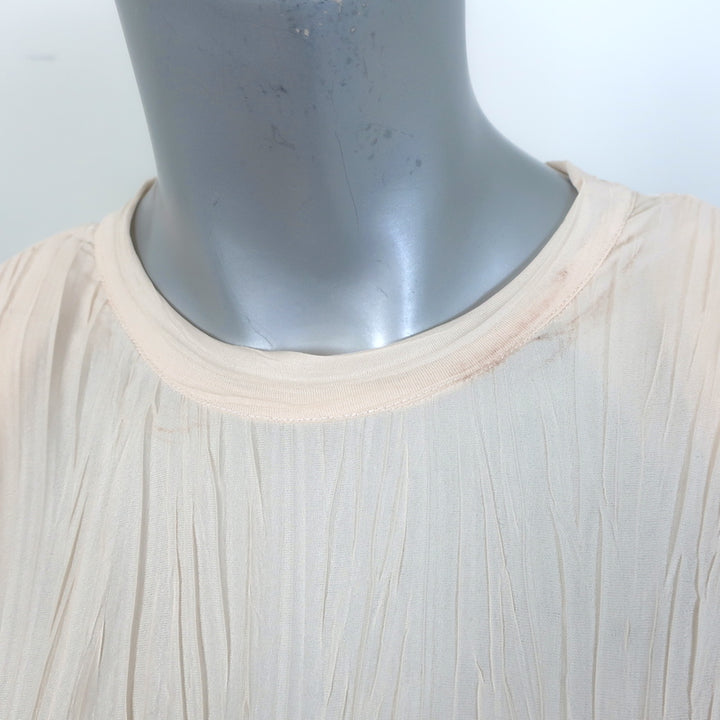 Sabina Musayev Samara Padded Shoulder Top Ivory Size Small NEW