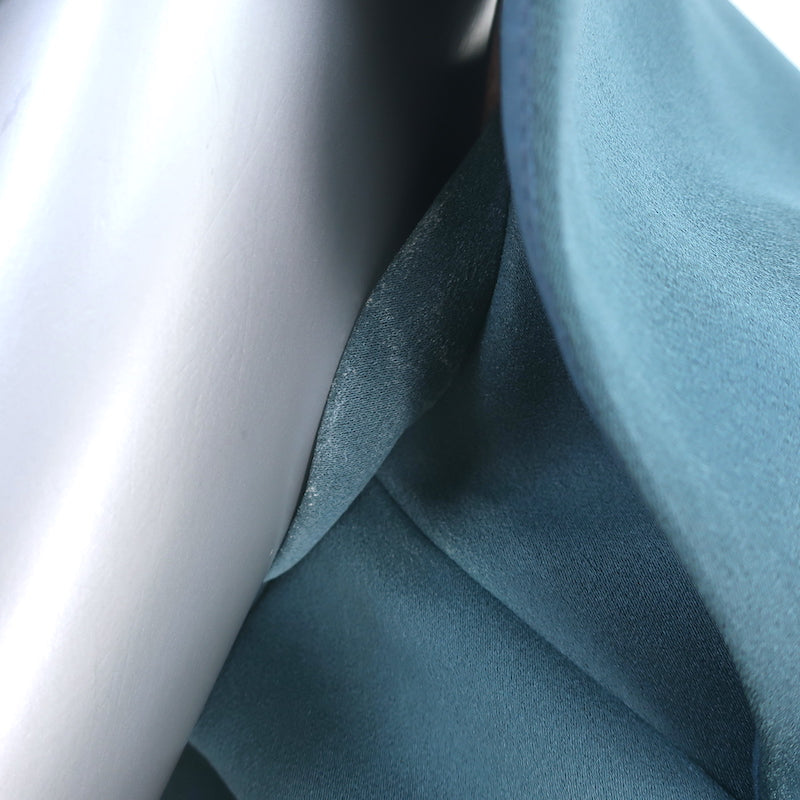 Zac Posen xo Barneys New York Gown Teal Crepe Size 6 Cap Sleeve Maxi Dress