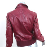 Gucci Tom Ford Multi-Pocket Leather Bomber Jacket Red Size 40