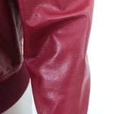 Gucci Tom Ford Multi-Pocket Leather Bomber Jacket Red Size 40