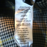 Joseph Grimaud Prince of Wales Blazer Gray Cotton Size 40 One-Button Jacket