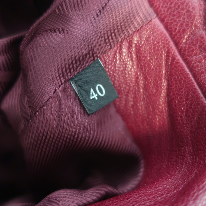 Gucci Tom Ford Multi-Pocket Leather Bomber Jacket Red Size 40