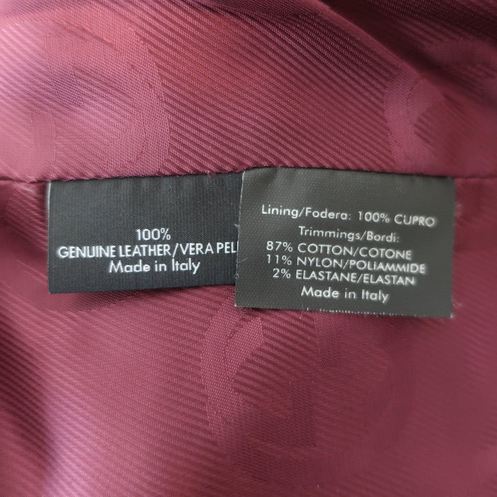 Gucci Tom Ford Multi-Pocket Leather Bomber Jacket Red Size 40
