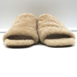 Veronica Beard Desiree Shearling Slides Sand Size 8.5 Wedge Sandals NEW