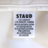 STAUD Shannon Chain-Embellished Open Back Maxi Dress White Knit Size Medium