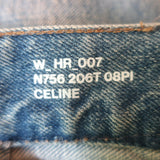 Celine Flared Surf Jeans Union Wash Denim Size 27
