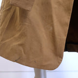 Heidi Merrick Double Lapel Trench Coat Brown Canvas Size Small Belted Jacket