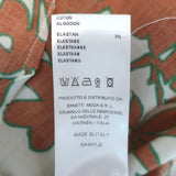 Sara Roka Madu Maxi Shirtdress Brown/Cream Floral Print Ruffled Cotton Size 40