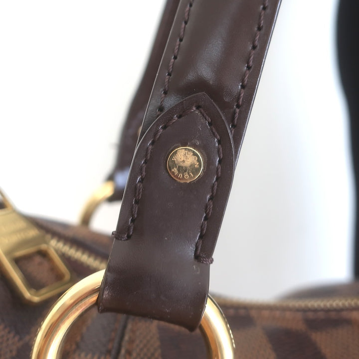 Louis Vuitton Evora MM Shoulder Bag Brown Damier Canvas with Pochette Cles