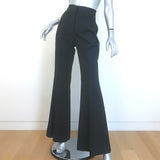 Gabriela Hearst Rhein Flared Pants Black Stretch Wool Size 42