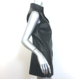 Akris Lamb Leather Tunic Black Size US 8 Sleeveless Top