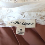 For Love & Lemons Mini Dress Tati White Ruffled Lace Size Medium