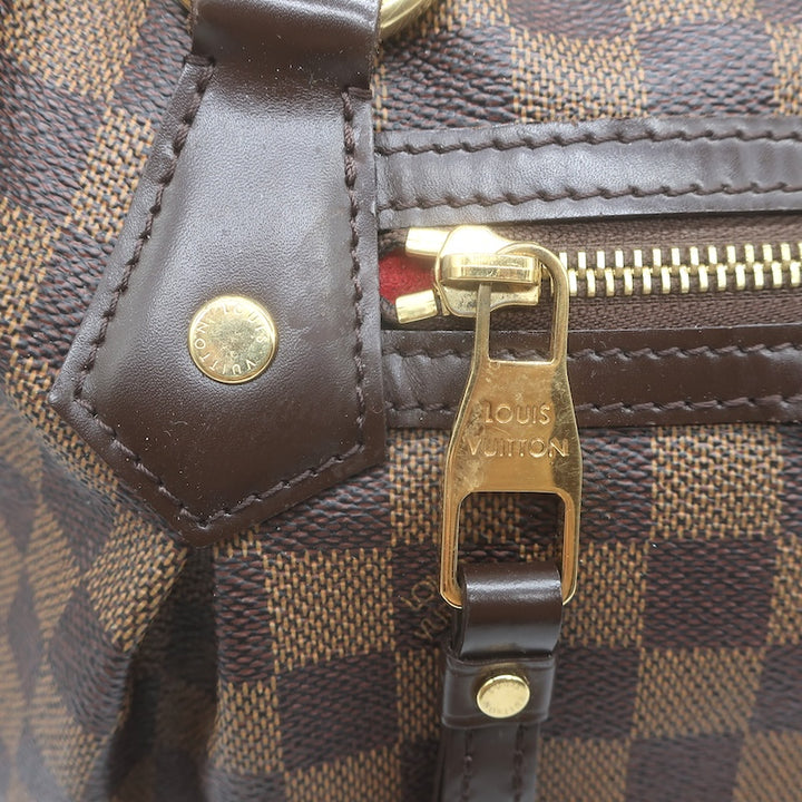 Louis Vuitton Evora MM Shoulder Bag Brown Damier Canvas with Pochette Cles