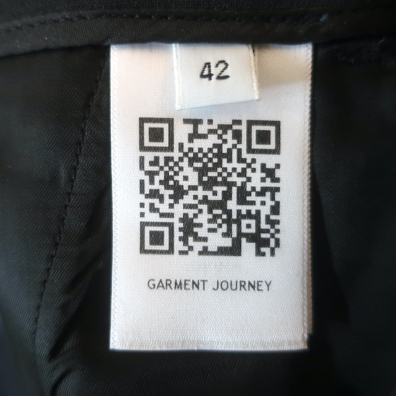 Gabriela Hearst Rhein Flared Pants Black Stretch Wool Size 42