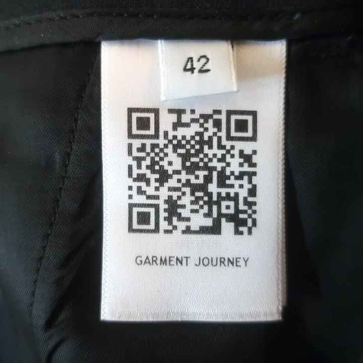 Gabriela Hearst Rhein Flared Pants Black Stretch Wool Size 42