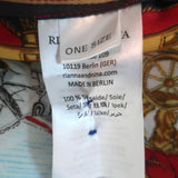 Rianna + Nina One of a Kind Tiered Maxi Shirtdress Multi Printed Silk One Size