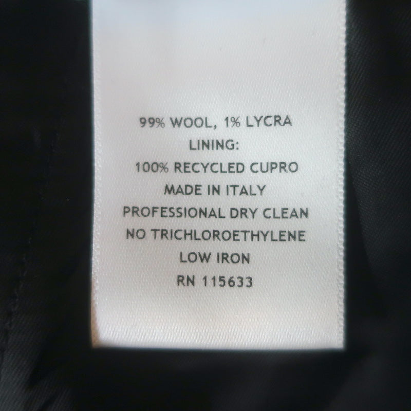 Gabriela Hearst Rhein Flared Pants Black Stretch Wool Size 42