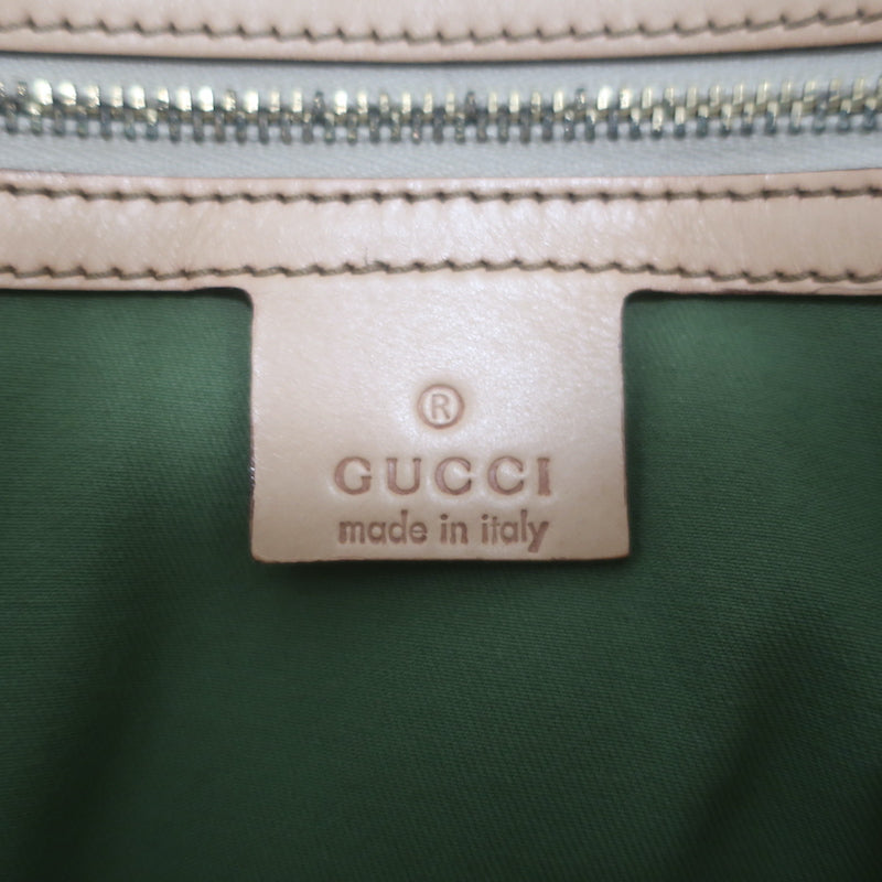 Gucci Beaded Flora Horsebit Hobo Cream Canvas Large Shoulder Bag
