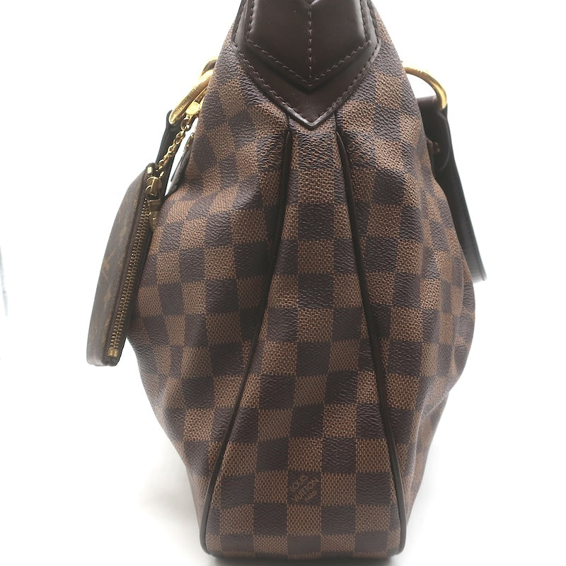 Louis Vuitton Evora MM Shoulder Bag Brown Damier Canvas with Pochette Cles