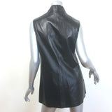 Akris Lamb Leather Tunic Black Size US 8 Sleeveless Top