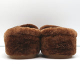 Veronica Beard Desiree Shearling Slides Brown Size 8.5 Wedge Sandals NEW