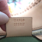 Gucci Beaded Flora Horsebit Hobo Cream Canvas Large Shoulder Bag