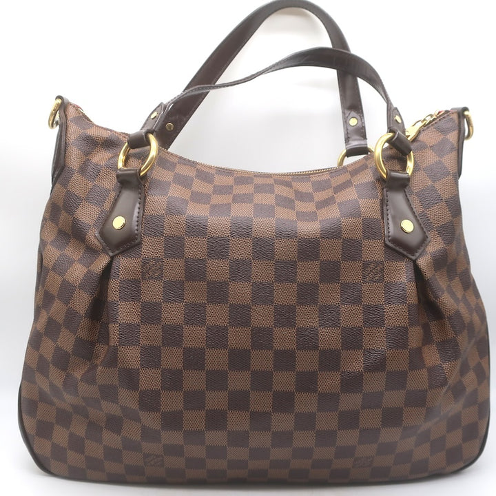 Louis Vuitton Evora MM Shoulder Bag Brown Damier Canvas with Pochette Cles